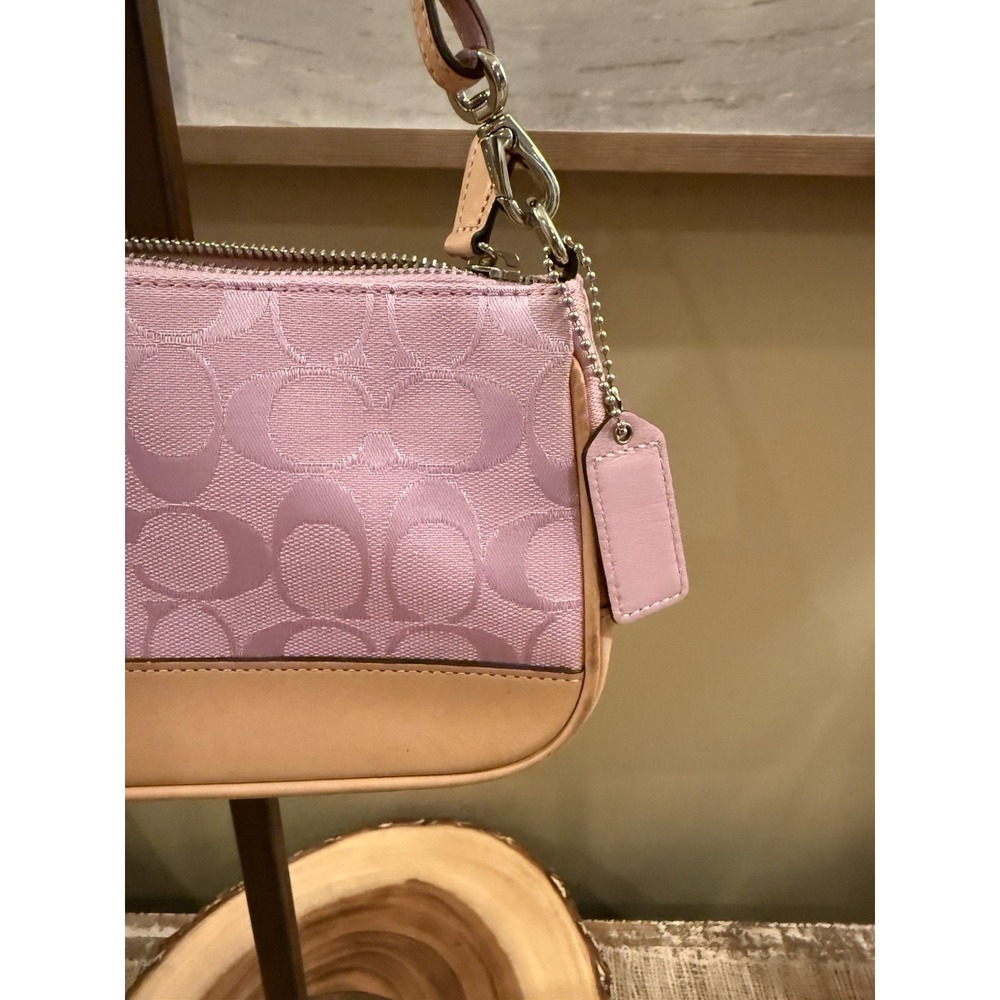 Coach Signature Mini Demi Bag Canvas Leather Bubblegum Pink 6094 Y2K Vintage - Picture 7 of 16